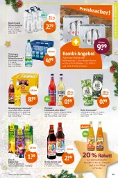 Gazetka promocyjna Tegut - Angebote der Woche - Gazetka - ważna od 24.12 do 24.12.2022 - strona 27 - produkty: alkohol, alkoholfreie getränke, Alwa, angebot, beutel, bio, bionade, black forest, eis, flasche, frucht, fruchtsaft, getränk, getränke, Happy Day, lack, limo, limonade, mineralwasser, Nektar, Rauch, RhönSprudel, ring, saft, säfte, Sprudel, Ti, wasser