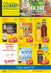 Gazetka promocyjna Netto Marken-Discount - Getränkemarkt in deiner Nähe - Gazetka - ważna od 17.12 do 17.12.2022 - strona 1 - produkty: Alwa, angebot, angebote, bestpreis, bier, Biere, bio, discount, eis, elle, getränk, getränke, Holz, jack daniel, jack daniels, krombache, krombacher, leine, LG, limo, limonade, limonaden, marken-discount, mineralwasser, natürliches mineralwasser, ndk, Nektar, orange, reis, rheinfels quelle, saft, tennessee whiskey, Ti, wasser, whiskey, zitrone, ZTE