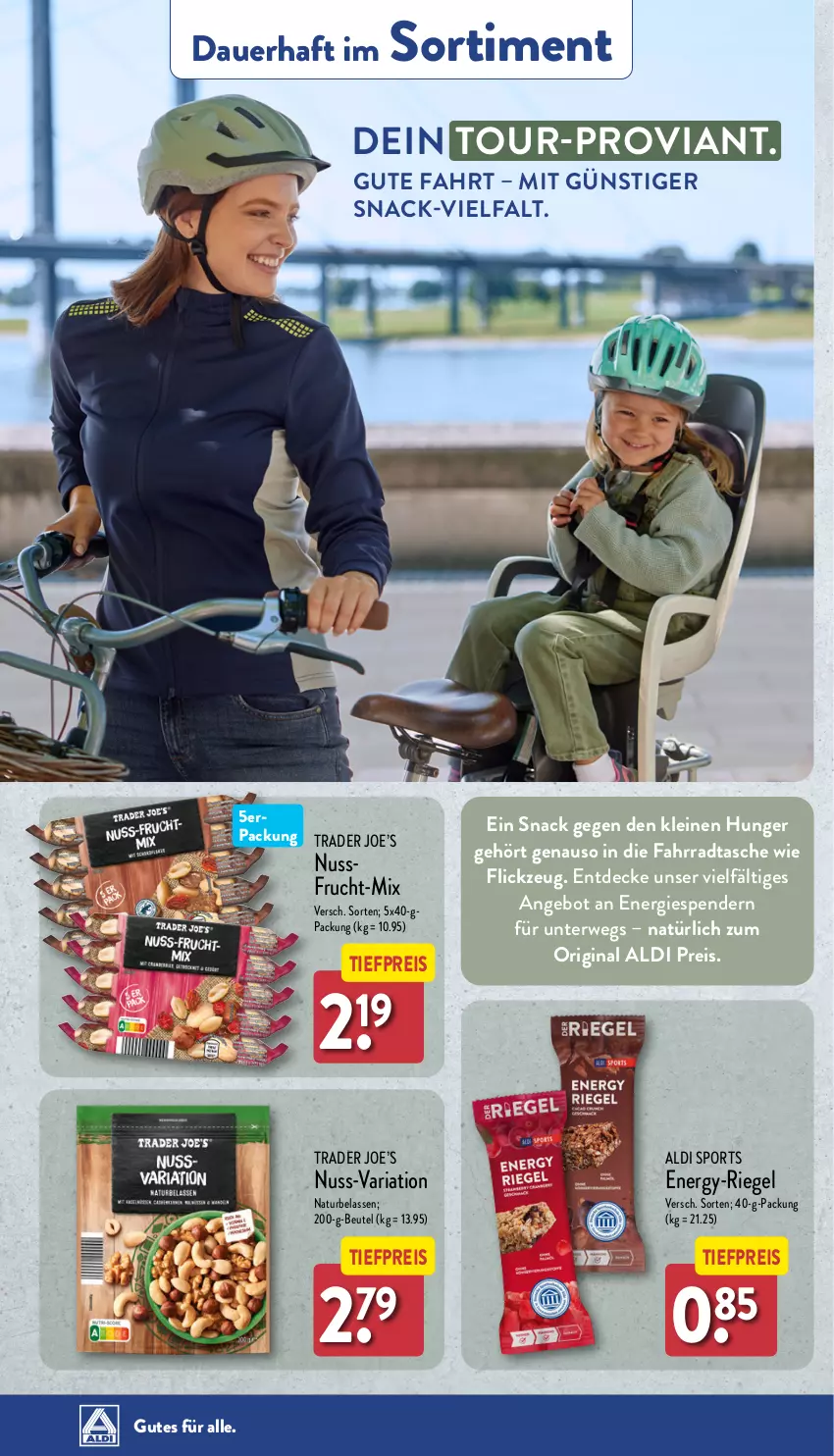 Aktueller Prospekt Aldi Nord - Von Montag - von 09.09 bis 14.09.2024 - strona 36 - produkty: aldi, angebot, auer, beutel, decke, eis, Fahrrad, Fahrradtasche, frucht, gin, leine, natur, nuss, Proviant, reis, Ria, riegel, rwe, snack, Sport, Tasche, Ti, tiefpreis