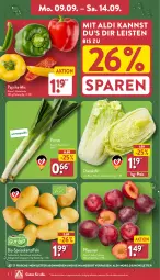 Gazetka promocyjna Aldi Nord - Von Montag - Gazetka - ważna od 14.09 do 14.09.2024 - strona 2 - produkty: aldi, angebot, beutel, bio, eis, kartoffel, kartoffeln, paprika, pflaume, pflaumen, reis, Schal, Schale, speisekartoffeln, Ti, trolli, ZTE