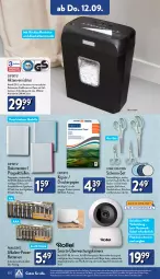 Gazetka promocyjna Aldi Nord - Von Montag - Gazetka - ważna od 14.09 do 14.09.2024 - strona 20 - produkty: Aktenvernichter, aldi, auto, batterie, batterien, Brei, deka, dell, deo, din a4, drucker, edelstahl, eis, elle, ente, expertiz, gin, Intel, kamera, Klammern, lamm, Mode, ndk, panasonic, papier, prospekthüllen, reis, Ria, Schal, Schale, Schere, Signal, Ti, usb, wandhalterung, ZTE