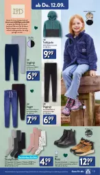 Gazetka promocyjna Aldi Nord - Von Montag - Gazetka - ważna od 14.09 do 14.09.2024 - strona 25 - produkty: aldi, Bau, baumwolle, dell, erde, gin, hose, hosen, Jacke, leggings, Mode, obermaterial synthetik, Ria, rum, Strumpfhose, Ti, wolle, ZTE