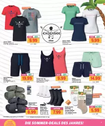 Gazetka promocyjna Famila - Prospekte - Gazetka - ważna od 29.07 do 29.07.2023 - strona 7 - produkty: Bau, baumwolle, bermuda, damen t-shirt, dell, eis, elle, Füßlinge, mint, Mode, reis, shirt, shorts, slip, Slipper, sneaker, sneaker socken, socken, Sport, T-Shirt, teller, Ti, wolle, ZTE
