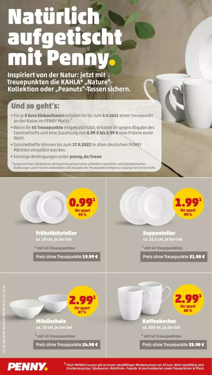 Aktueller Prospekt Penny - Prospekte - von 16.05 bis 21.05.2022 - strona 42 - produkty: eis, erde, guthabenkarte, Hefte, LG, natur, reis, tasse, Ti, tisch