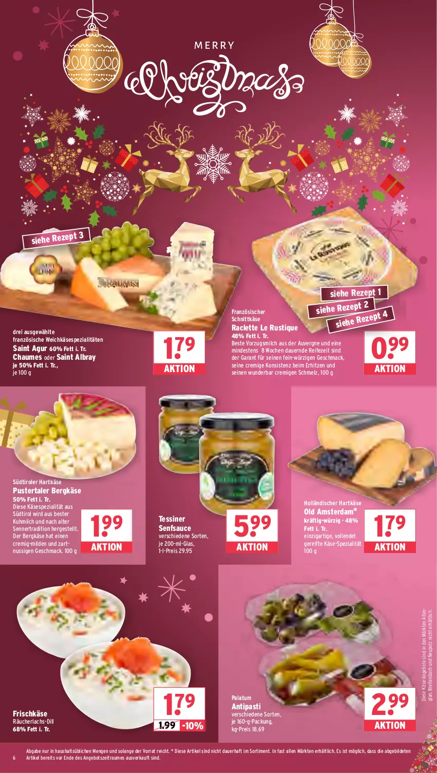 Aktueller Prospekt Wasgau - von 22.12 bis 27.12.2025 - strona 6 - produkty: albray, angebot, angebote, antipasti, asti, auer, Bergkäse, Brei, chaumes, eis, frischkäse, hartkäse, Käse, lachs, Le Rustique, mac, milch, nuss, Old Amsterdam, Räucherlachs, reis, rezept, Saint Agur, saint albray, sauce, schnittkäse, senf, Spezi, südtiroler, Ti, weichkäse