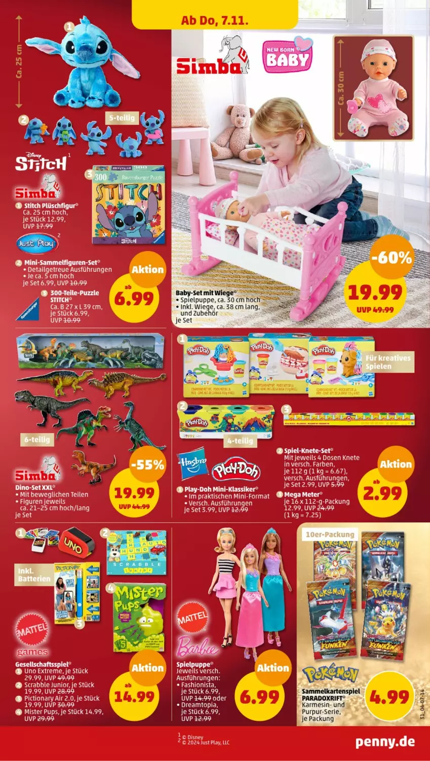 Aktueller Prospekt Penny - Prospekte - von 04.11 bis 09.11.2024 - strona 31 - produkty: LG, Play-Doh, Puppe, Puzzle, Ti