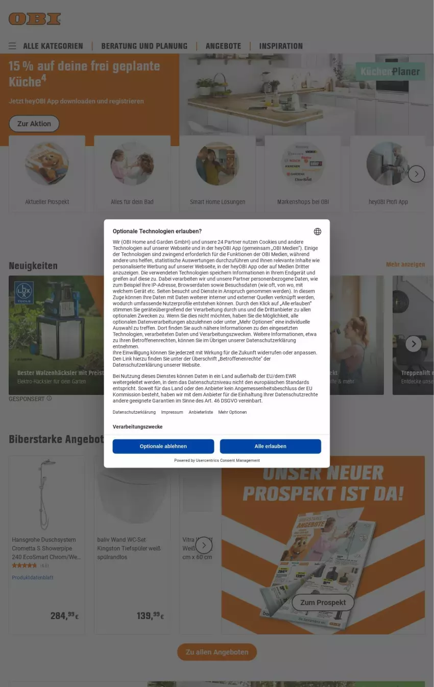 Aktueller Prospekt Obi - Prospekte - von 11.02 bis 19.02.2025 - strona 1 - produkty: cookie, cookies, eis, elle, erde, nivea, Persona, reifen, rel, ritter, rwe, Ti, tisch, weck, Yo, ZTE