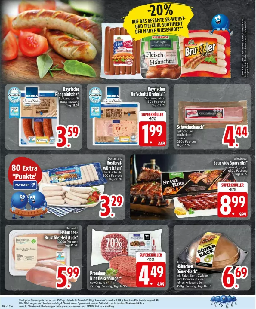 Aktueller Prospekt Edeka - Prospekte - von 06.10 bis 11.10.2025 - strona 16 - produkty: Abtei, aufschnitt, Bau, burger, Cien, deka, eier, eis, fleisch, kräuter, reis, rind, rindfleisch, Rindfleischburger, salat, schwein, schweine, Schweinebauch, Soße, spitzenqualität, Ti, tomate, tomaten, wein, weine, ZTE, zwiebel, zwiebeln