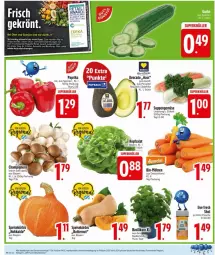 Gazetka promocyjna Edeka - Prospekte - Gazetka - ważna od 11.10 do 11.10.2025 - strona 2 - produkty: avocado, bio, butter, champignon, champignons, eis, ente, flasche, kopfsalat, Kürbis, möhren, nuss, paprika, salat, suppe, suppen, Ti, Tiere, topf, Yo