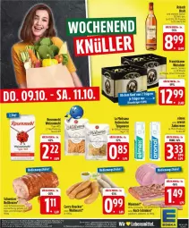 Gazetka promocyjna Edeka - Prospekte - Gazetka - ważna od 11.10 do 11.10.2025 - strona 28 - produkty: asbach uralt, bier, braten, creme, curry, eis, flasche, franziskaner, Käse, knacker, küche, Küchen, lebensmittel, mehl, merl, rollbraten, rosen, Rosenmehl, schinken, teigwaren, Ti, weissbier, weizenmehl, wurst, zahncreme, Zelt