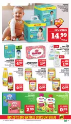 Gazetka promocyjna Marktkauf - Prospekt - Gazetka - ważna od 21.09 do 21.09.2024 - strona 27 - produkty: AEZ, bebivita, bio, bübchen, eis, feuchttücher, flasche, frucht, früchte, hipp, Huggies, mam, pampers, reis, riegel, shampoo, spülung, Ti, tücher, vita, windeln, ZTE