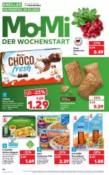 Gazetka promocyjna Kaufland - Gazetka - ważna od 11.05 do 11.05.2022 - strona 44 - produkty: angebot, backwaren, brötchen, chicken nuggets, chili, choco fresh, creme, curry, dinkelbrötchen, dinkelmehl, dip, eis, filet, fisch, fleisch, frische backwaren, Hähnchenfleisch, haselnuss, Haselnusscreme, iglo, Kinder, Kinder Choco fresh, lachs, leine, mehl, milch, natur, nuggets, nuss, pfeffer, radieschen, schlemmer-filet, schoko, schokolade, sim, Ti, vollmilch, ZTE