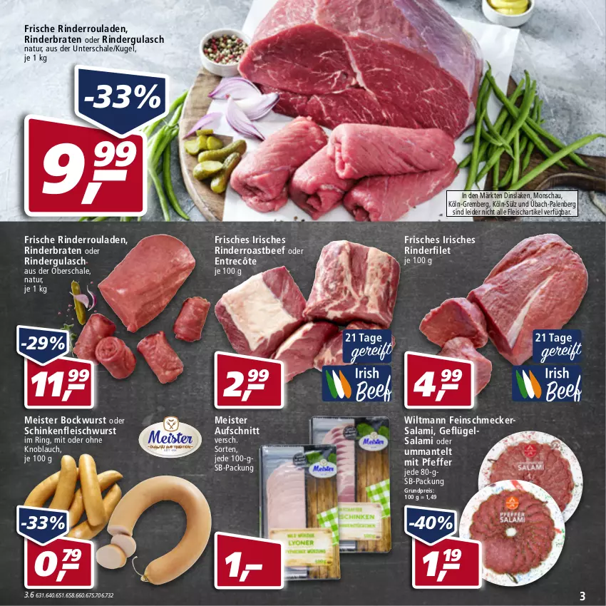 Aktueller Prospekt Real - Real Handzettel - von 07.02 bis 12.02.2022 - strona 3 - produkty: aufschnitt, beef, bockwurst, braten, eis, entrecôte, feinschmecker, filet, fleisch, fleischwurst, Geflügel, gulasch, knoblauch, Kugel, Mantel, Meister, mit oder ohne knoblauch, natur, oder rindergulasch, pfeffer, reis, rind, rinder, rinderbraten, rinderfilet, rindergulasch, Rinderroulade, rinderrouladen, ring, roastbeef, rouladen, salami, Schal, Schale, schinken, schinkenfleischwurst, Ti, wiltmann, wurst