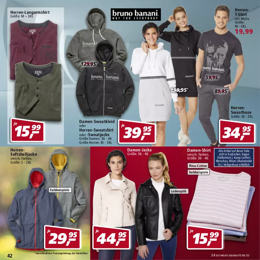 Aktueller Prospekt Real - Real Handzettel - von 07.02 bis 12.02.2022 - strona 42 - produkty: damen-shirt, eis, elle, hose, Jacke, kleid, Langarmshirt, reis, shirt, Spiele, Sweathose, sweatjacke, Sweatkleid, Sweatshirt, T-Shirt, teller, Ti