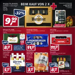 Gazetka promocyjna Real - Real Handzettel - Gazetka - ważna od 12.02 do 12.02.2022 - strona 20 - produkty: alkohol, Astra, bitburger, bitburger pils, burger, corona, corona extra, eis, flensburger, hasseröder, pils, pilsener, reis, schöfferhofer, steiner, Ti, urtyp, warsteiner