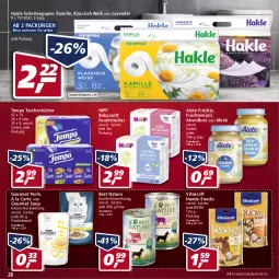 Gazetka promocyjna Real - Real Handzettel - Gazetka - ważna od 12.02 do 12.02.2022 - strona 26 - produkty: beutel, Brei, eis, feuchttücher, früchte, hakle, hakle toilettenpapier, hipp, Kamill, kamille, kraft, lavendel, müsli, Nassnahrung, natur, papier, reis, snack, snacks, Tasche, taschen, taschentücher, Tempo, Ti, Tiere, toilettenpapier, tücher, vita, vitakraft