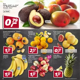 Gazetka promocyjna Real - Real Handzettel - Gazetka - ważna od 12.02 do 12.02.2022 - strona 4 - produkty: ananas, avocado, banane, bananen, chiquita, eis, grapefruit, mandarine, mandarinen, mango, Pink Lady, reis, Schal, Schale, sweet ananas, tafeläpfel, Ti