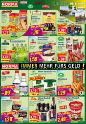 Gazetka promocyjna Norma - Norma - Gazetka - ważna od 02.05 do 02.05.2022 - strona 6 - produkty: banane, bananen, Becher, bier, burger, creme, eis, essig, flasche, fleisch, fleischsalat, Geflügel, geflügelsalat, gelee, getränk, gin, grapefruit, gurke, gurken, haselnuss, HP, jagdwurst, Käse, kräuter, Kreide, kühlregal, leberwurst, likör, lorenz, mandarine, mandarinen, milch, natur, Nougatcreme, nuss, peperoni, Peroni, pils, pilsner, radler, regal, rind, rindfleisch, Rotwurst, salami, salat, sauce, schnittkäse, schoko, schokolade, snack, Spezi, spreewälder, Ti, urtyp, wurst, würstchen, zitrone