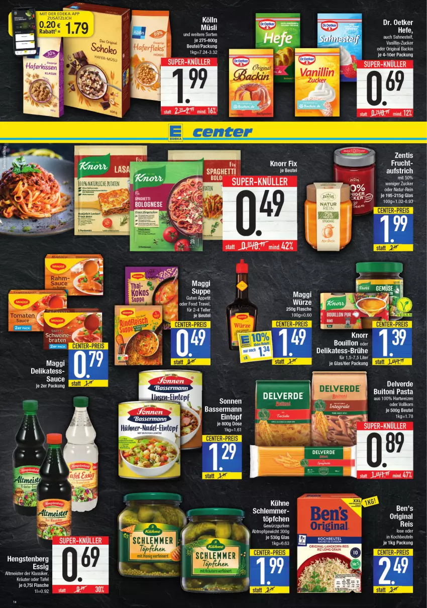 Aktueller Prospekt E Center - Angebote der Woche - von 24.01 bis 29.01.2022 - strona 14 - produkty: Kühne, sauce, suppe, Ti