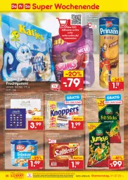 Gazetka promocyjna Netto Marken-Discount - Filial-Angebote - Gazetka - ważna od 23.07 do 23.07.2022 - strona 36 - produkty: bestpreis, debeukelaer, eis, erdnüsse, frucht, fruchtgummi, funny-frisch, katjes, knoppers, lindt, lorenz, ndk, pralinen, prinzen rolle, reis, saltletts, Spezi, Ti, ültje, ültje erdnüsse, usb, versandkostenfrei