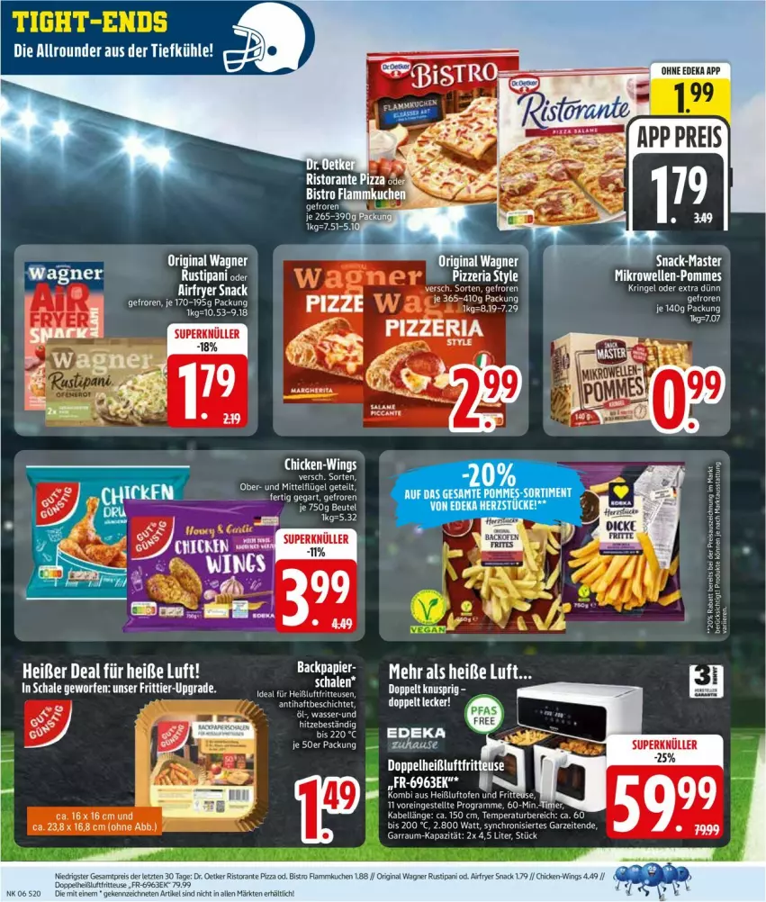 Aktueller Prospekt Edeka - Prospekte - von 02.02 bis 07.02.2026 - strona 20 - produkty: bett, Betten, deka, elle, fritteuse, garraum, gin, Heißluftfritteuse, lion, mikrowelle, original wagner, pommes, Ria, rustipani, Ti, wagner, wasser