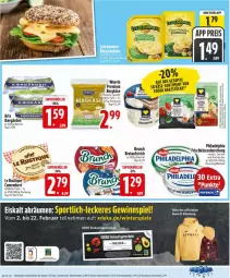 Gazetka promocyjna Edeka - Prospekte - Gazetka - ważna od 07.02 do 07.02.2026 - strona 8 - produkty: arla, aufstrich, Becher, Bergkäse, brot, brotaufstrich, camembert, deka, eis, frischkäse, gewinnspiel, gutschein, Käse, käsescheiben, kleid, Kleidung, Le Rustique, leerdammer, philadelphia, reis, Spiele, Sport, Ti, Yo, ZTE