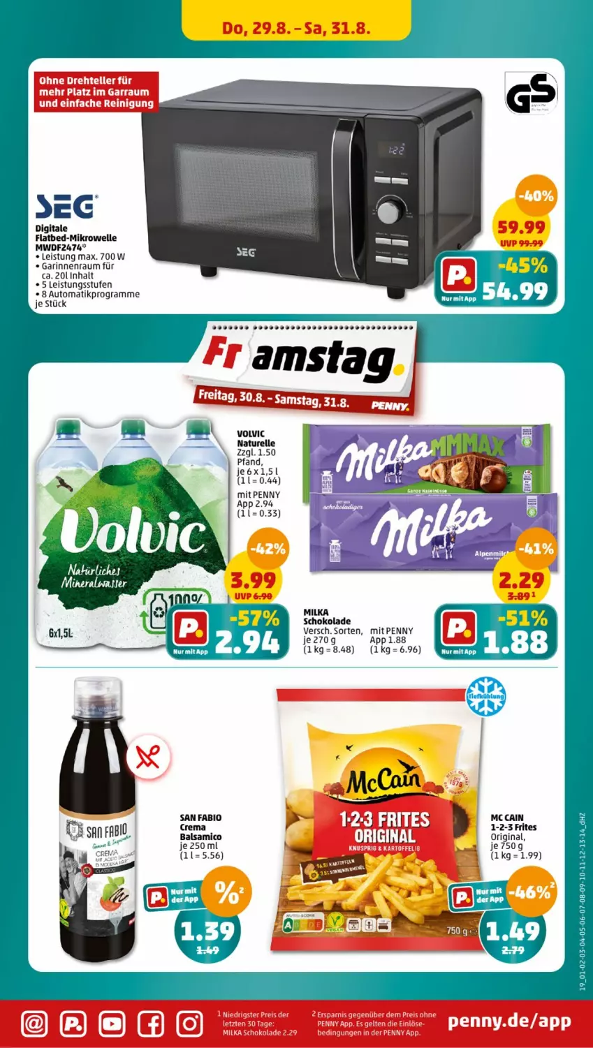 Aktueller Prospekt Penny - Prospekte - von 26.08 bis 31.08.2024 - strona 19 - produkty: auto, balsam, balsamico, bio, eis, elle, gin, mc cain, mikrowelle, milka, milka schokolade, natur, rel, schoko, schokolade, Ti, volvic