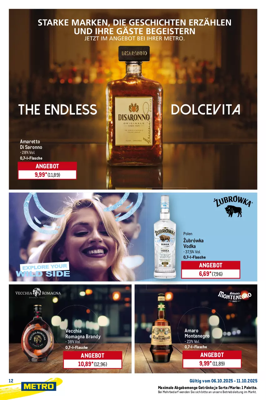Aktueller Prospekt Metro - Starke Marken - von 06.10 bis 11.10.2025 - strona 12 - produkty: allzweckreiniger, Amaretto, amaro, angebot, beutel, chia, eis, essig, fairy, flasche, Frosch, getränk, getränke, Glasreiniger, Kalkreiniger, lenor, Meister, meister proper, monte, Palette, papier, reiniger, reis, saro, spiritus, sprühflasche, spülmittel, Ti, Vecchia Romagna, vodka, wäscheparfüm, waschmittel, wc-reiniger, weck