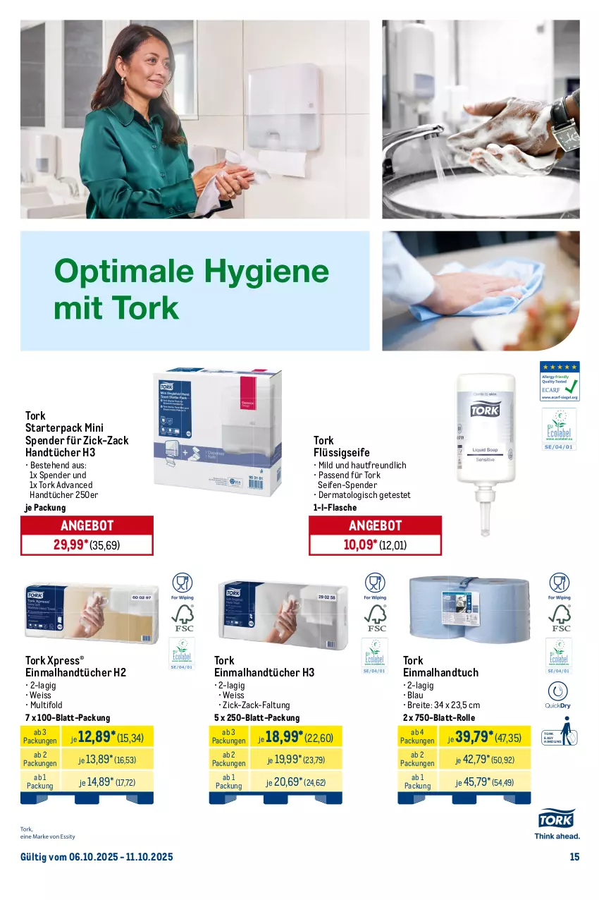 Aktueller Prospekt Metro - Starke Marken - von 06.10 bis 11.10.2025 - strona 15 - produkty: angebot, arla, Bad, Badekristalle, Brei, creme, deo, deospray, dusche, duschgel, Einmalhandtücher, eis, fa duschgel, flasche, flüssigseife, Haarlack, haarspray, handcreme, handtuch, handtücher, kneipp, lack, Palette, pflegedusche, schauma, schauma shampoo, Seife, shampoo, Taft, Ti, tuc, tücher