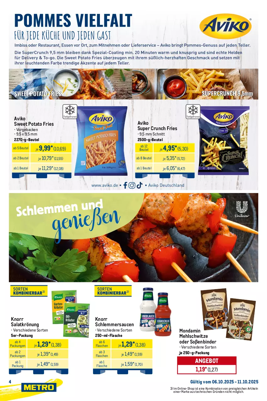 Aktueller Prospekt Metro - Starke Marken - von 06.10 bis 11.10.2025 - strona 4 - produkty: angebot, beutel, bonduelle, eis, elle, flasche, geback, Gemüsekonserve, Gläser, je 250-g-packung, knorr, Konserven, mehl, mondamin, oro di parma, pizza, reis, salat, salatkrönung, sauce, saucen, schlemmersauce, schlemmersaucen, Soße, Ti, tomate, tomaten, tomatenmark