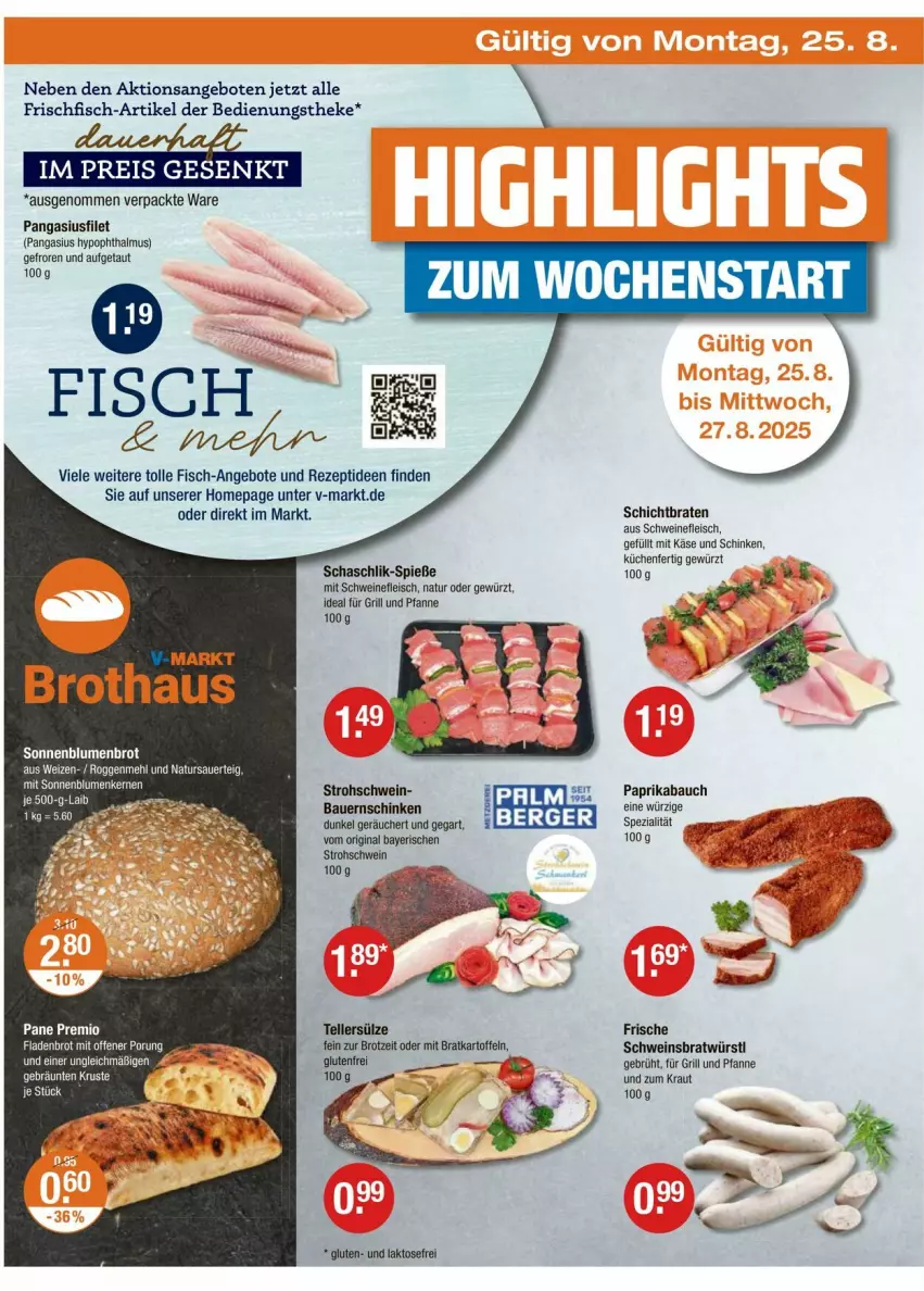 Aktueller Prospekt Vmarkt - Prospekte - von 21.08 bis 27.08.2025 - strona 18 - produkty: angebot, angebote, auer, Bau, Bauer, Bauernschinken, Berger, braten, brot, eis, elle, filet, fisch, Fladenbrot, fleisch, frischfisch, für grill und pfanne, gewürz, gin, grill, grill und pfanne, ideal für grill, ideal für grill und pfanne, kartoffel, kartoffeln, Käse, Kraut, küche, Küchen, mehl, natur, Omep, Pangasius, paprika, pfanne, rezept, schinken, schwein, schweine, schweinefleisch, Spezi, tee, teller, Ti, und pfanne, wein, weine