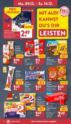 Gazetka promocyjna Aldi Nord - Von Montag - Gazetka - ważna od 14.12 do 14.12.2024 - strona 10 - produkty: aldi, angebot, angebote, biscotto, coca-cola, cola, corny, creme, eis, elle, gin, knoppers, milch, moser, Moser Roth, müsli, Müsliriegel, nimm2, nippon, popcorn, pralinen, reis, riegel, schoko, schokolade, storck, teller, Ti, vollmilch, zucker