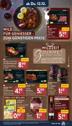 Gazetka promocyjna Aldi Nord - Von Montag - Gazetka - ważna od 14.12 do 14.12.2024 - strona 27 - produkty: aldi, alkohol, apfel, aus der tiefkühlung, aust, beutel, braten, cabernet, cabernet sauvignon, eier, eis, flasche, fleisch, gewürz, gin, grill, gulasch, Hirschedelgulasch, Hirschkeulenbraten, ilag, Knödel, kochbeutel, LG, medaillons, nuss, reis, Ria, rotkohl, rotwein, sauvignon, Spezi, steak, steaks, Ti, wein, Wild, ZTE