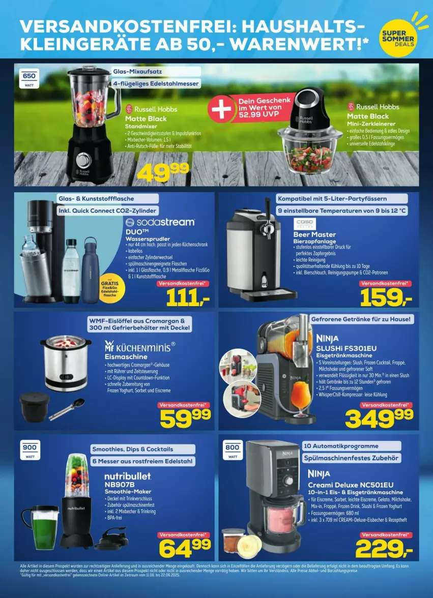 Aktueller Prospekt Euronics - Prospekte - von 11.06 bis 22.06.2025 - strona 8 - produkty: Becher, Behälter, cocktail, cocktails, decke, Deckel, dip, edelstahl, edelstahlmesser, eis, eisbecher, eismaschine, getränk, Löffel, messer, milch, Mixa, ndk, rezept, ring, saft, shake, smoothie, smoothies, spülmaschinen, Ti, Tiere, versandkostenfrei