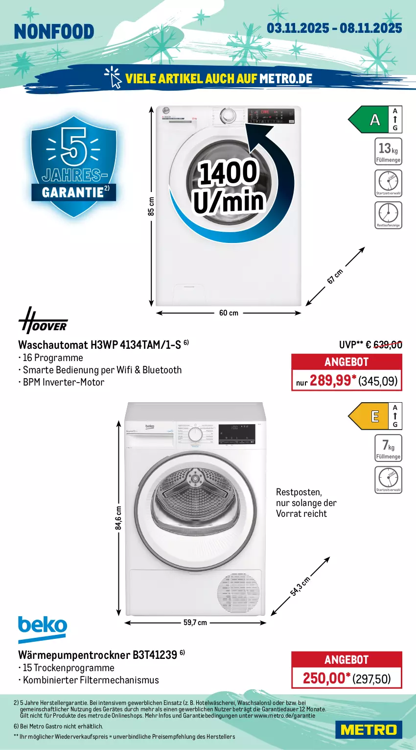 Aktueller Prospekt Metro - Wochen-Angebote Gastro - von 03.11 bis 08.11.2025 - strona 20 - produkty: angebot, auer, auto, eis, elle, Metro, metro gastro, reis, Schere, teller, Ti, Trockner, wärmepumpentrockner