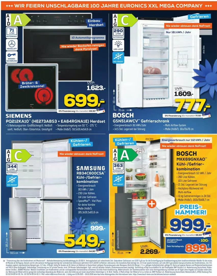 Aktueller Prospekt Euronics - Prospekte - von 10.09 bis 16.09.2025 - strona 10 - produkty: auto, bett, bosch, eis, hochglanz, Kinder, led-licht, Rauch, reis, rückwand, Ti