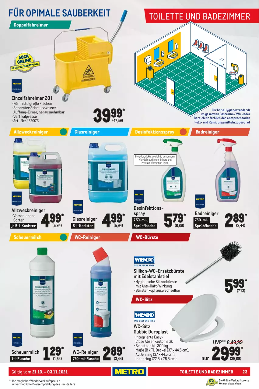 Aktueller Prospekt Metro - Waschen Spezial - von 21.10 bis 03.11.2021 - strona 23