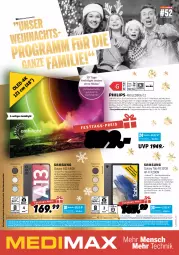 Gazetka promocyjna Medimax - MEDIMAX Prospekt KW52 2022 - Gazetka - ważna od 29.12 do 29.12.2022 - strona 1 - produkty: abholpreise, akku, alexa, angebot, dekoration, dvb, dvb-s2, DVB-T, eimer, eis, erde, frontkamera, gin, hauptkamera, HDMI, kamera, lack, lautsprecher, LG, mastercard, microsd, Philips, quad, reis, Ria, ring, rum, rwe, SANTE, Scanner, sim, smart tv, Spektrum, Ti, touchscreen, tuner, uhd, usb