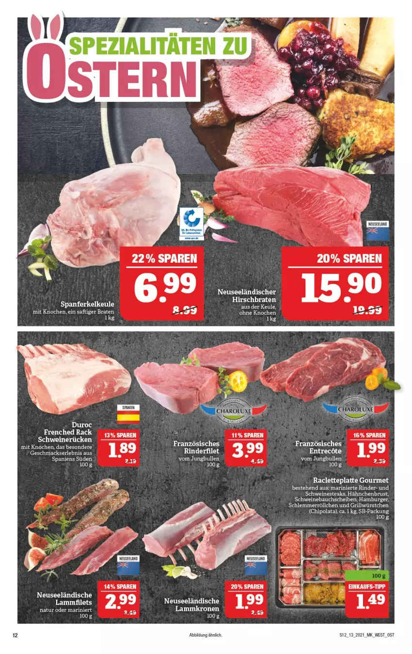 Aktueller Prospekt Marktkauf - Prospekt - von 28.03 bis 03.04.2021 - strona 12 - produkty: Bau, bauchscheiben, braten, burger, eis, filet, filets, grill, hähnchenbrust, hamburger, jungbullen, krone, lamm, Lammfilets, Lammkrone, latte, mac, Nestea, rind, rinder, rinderfilet, saft, schwein, schweine, Schweinebauch, schweinebauchscheiben, schweinerücken, Spezi, steak, steaks, tee, Ti, wein, weine, würstchen