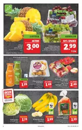 Gazetka promocyjna Marktkauf - Prospekt - Gazetka - ważna od 03.04 do 03.04.2021 - strona 8 - produkty: ananas, banane, bananen, bio, deka, edeka bio, eis, eisbergsalat, flasche, Pink Lady, regal, salat, Schal, Schale, smoothie, smoothies, tafeläpfel, tafeltrauben, trauben, ZTE