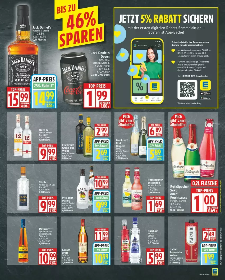 Aktueller Prospekt Edeka - Prospekte - von 22.09 bis 27.09.2025 - strona 13 - produkty: decke, eis, ente, flasche, reis, sac, tee, Ti, top-preis