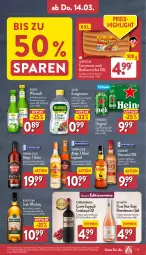 Gazetka promocyjna Aldi Nord - Von Montag - Gazetka - ważna od 16.03 do 16.03.2024 - strona 29 - produkty: bockwurst, braten, curry, currywurst, cuvée, eis, elle, essig, flasche, gin, grill, Havana Club, heineken, irish whiskey, kilbeggan, natur, osborne, Pinot, pinot noir, Rauch, reis, roséwein, rotwein, rum, saft, teller, Ti, tiefpreis, veterano, wein, weine, whiskey, wurst, ZTE