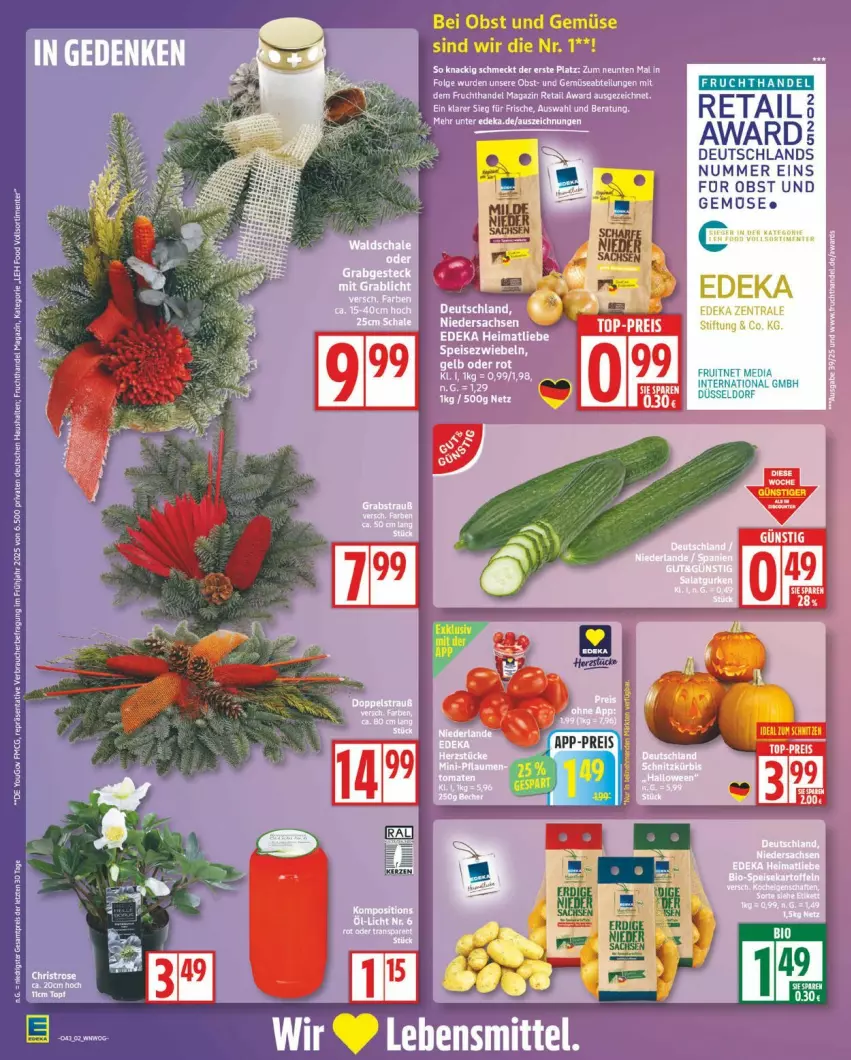 Aktueller Prospekt Edeka - Prospekte - von 20.10 bis 25.10.2025 - strona 2 - produkty: gemuse, obst, Ti