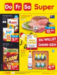 Gazetka promocyjna Netto Marken-Discount - Filial-Angebote - Gazetka - ważna od 17.12 do 17.12.2022 - strona 34 - produkty: Alwa, auer, bestpreis, cerealien, duplo, eis, Kinder, kinder riegel, lamm, lammkeule, lichtenauer, mineralwasser, ndk, nestlé, reis, riegel, Ti, wasser