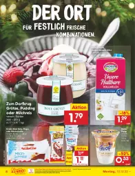 Gazetka promocyjna Netto Marken-Discount - Filial-Angebote - Gazetka - ważna od 17.12 do 17.12.2022 - strona 8 - produkty: bestpreis, eis, froop, grütze, haltbare milch, Kinder, Kinder Maxi, kinder maxi king, milch, milchreis, Milchschnitte, Müller, müller froop, ndk, pingui, pudding, reis, sac, Ti, Zum Dorfkrug