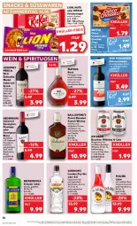 Gazetka promocyjna Kaufland - Prospekt - Gazetka - ważna od 22.05 do 22.05.2024 - strona 30 - produkty: alkohol, angebot, ball, Ballantine's, Becher, Becherovka, beere, beeren, Blaubeer, blaubeere, blended scotch, blended scotch whisky, bourbon, bourbon whiskey, cabernet, cabernet sauvignon, chips, choclait chips, choco crossies, coconut, cola, crossies, dry gin, eis, entrecôte, frucht, früchte, früchten, getränk, gin, gordon, gordon's, hero, jim beam, kitkat, kraft, kräuter, küche, likör, lion, london dry, london dry gin, Malibu, mateus, merl, merlot, minze, Mixgetränk, nederburg, nestlé, Pinot, qualitätswein, qualitätsweine, reifen, riegel, roséwein, rotwein, rum, sauvignon, sauvignon blanc, schoko, schokolade, schokoriegel, scotch, scotch whisky, snack, snacks, spirituosen, süsswaren, Ti, tisch, trolli, trollinger, vanille, wein, weine, whiskey, whisky, ZTE