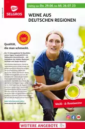 Gazetka promocyjna Selgros - Weine - Gazetka - ważna od 26.07 do 26.07.2023 - strona 1 - produkty: Bau, fisch, fische, flasche, LG, Liege, rwe, sac, Spezi, südwest, Ti, tisch, wein, weine, Weste, ZTE