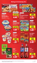 Gazetka promocyjna Lidl - Aktionsprospekt - Gazetka - ważna od 13.05 do 13.05.2023 - strona 11 - produkty: Alpenhain, angebot, backfisch, Ben’s Original, camembert, creme, Dr. Oetker, eis, filet, fisch, fischstäbchen, flammkuchen, gin, iglo, joghur, joghurt, kaffee, kuchen, lamm, melitta, obazda, Paula, paula pudding, pepsi, pizza, pudding, reis, ristorante, ristorante pizza, sahne, Sahnejoghurt, sauce, Ti, zott, ZTE