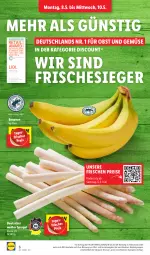 Gazetka promocyjna Lidl - Aktionsprospekt - Gazetka - ważna od 13.05 do 13.05.2023 - strona 6 - produkty: angebot, banane, bananen, discount, eis, ente, frucht, magazin, obst, Obst und Gemüse, reis, spargel, Ti, und gemüse