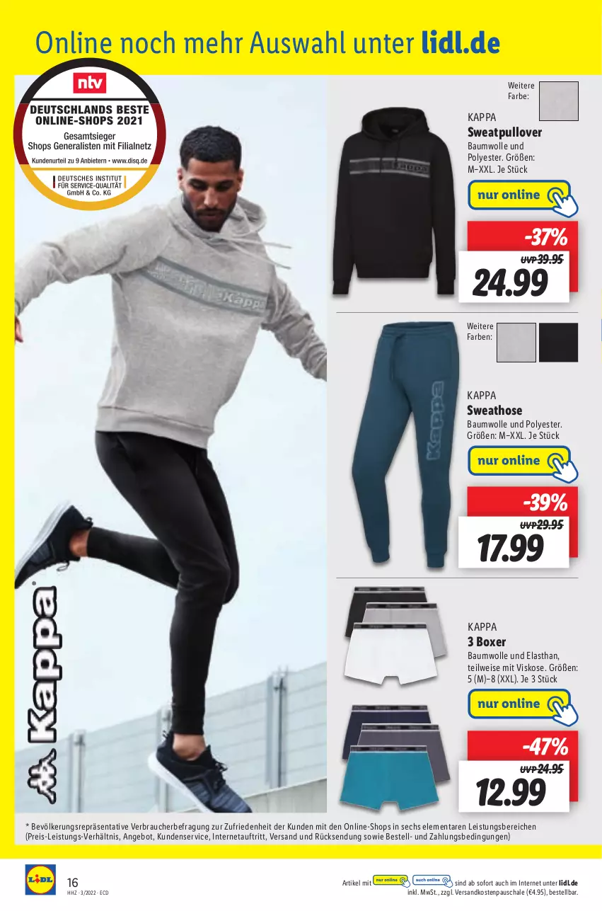 Aktueller Prospekt Lidl - Aktionsprospekt - von 17.01 bis 22.01.2022 - strona 16 - produkty: angebot, Bau, baumwolle, eis, hose, kappa, ndk, Pullover, Rauch, reis, Schal, Schale, Sweathose, Ti, wolle